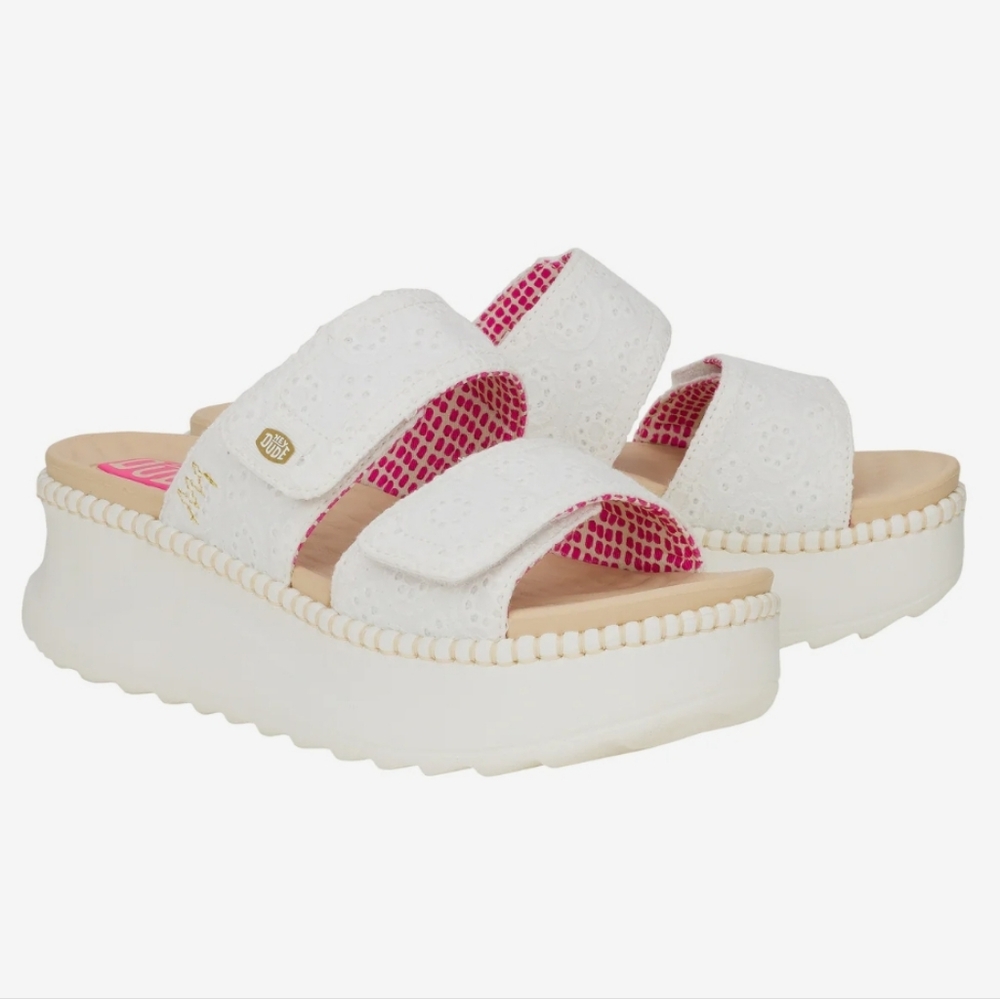 HEY DUDE WOMENS DELRAY EYELIT SLIDE